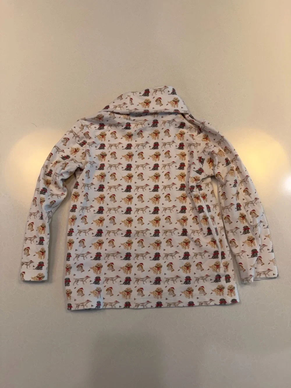 Kids White Turtleneck Cute Dog Print! Christmas pups 3T James and Lottie